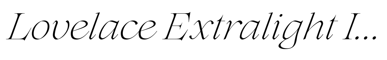 Lovelace Extralight Italic